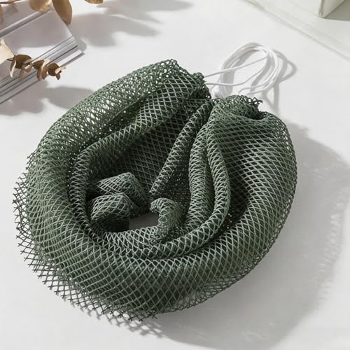 Exfoliating Bath Towel Set for Women Strong Cleaning Back Scrubber - color: Deep Green