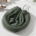 Exfoliating Bath Towel Set for Women Strong Cleaning Back Scrubber - color: Deep Green