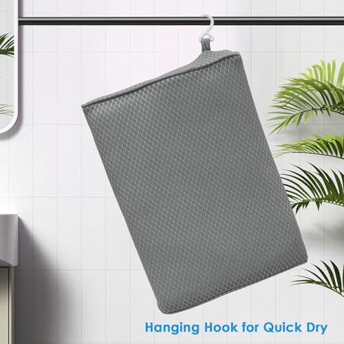 Shower Seat Cushion, Shower Chair Cushion for Transfer Benches in Bathtub, Cushion for Sauna, 3D Mesh Pad with Hook, Slip-Resistant, Design for Elderly, Senior, Handicap Disabled - size: Gray