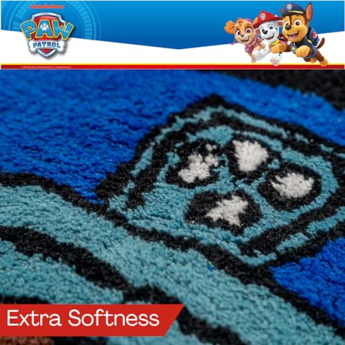 Paw Patrol Chase 100% Cotton Non Slip Plush Bathroom Mat Rug (Officially Licensed Product) By Franco - color: Paw Patrol