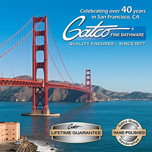 Gatco 1489 Elegant Square Toilet Brush Holder, Satin Nickel - color: Satin Nickel, size: 15"H, style: Elegant