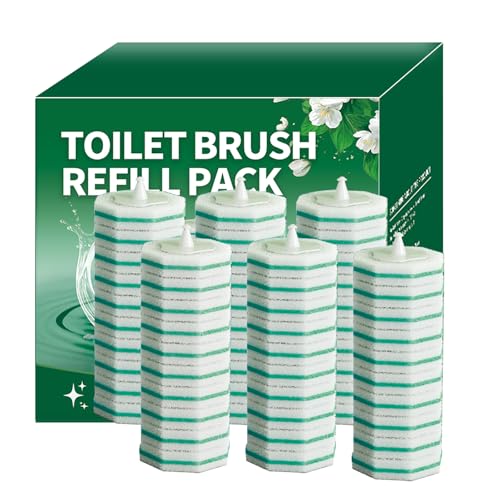 60 Count Toilet Brush Heads, Toilet Wand Refills for Clorox ，Suitable for Most Disposable Toilet Brushes. Features a Convenient snap-on Design. Both Home and Commercial use.No Falling Apart,
