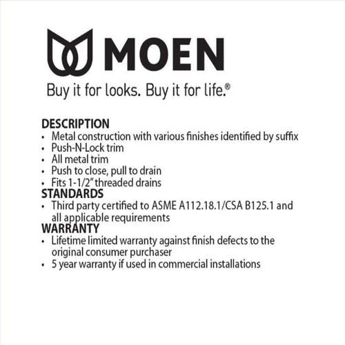 Moen T90331AZ Tub and Shower Drain Cover, Antique Bronze - color: Antique Bronze, size: 1.5 Inches (Pack of 1)