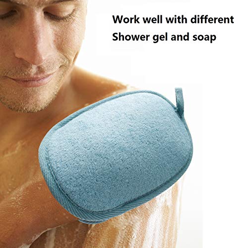3 Pack Body Sponge Brushes Pouf Mesh Brush Shower Glove with Flower Bath Ball