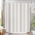 AmazerBath Boho Shower Curtain, Boho Cloth Shower Curtain with 12 Hooks, Hotel Quality Washable Rustic Farmhouse Polyester Fabric Bathroom Shower Curtain Set, 72x72 Inches - color: D- Boho Haven+12 Metal Hooks, size: 72"W x 72"L (Pack of 1)
