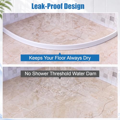 1.97" High Collapsible Shower Threshold Water Dam, 78 Inch Silicone Shower Water Splash Dam Guard Strip Barrier for Bathroom Floor, Wet and Dry Separation Bathroom and Kitchen - style: 1.97"