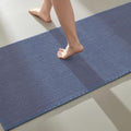 TYUU Bathroom Runner Rugs, Long Bath Mat Runner Washable Thin Quick Dry Low Pile Bathroom Runner Rugs Non Slip, Denim Blue 16"x60" - color: Denim Blue01, size: 1'4" X 5' (Runner)