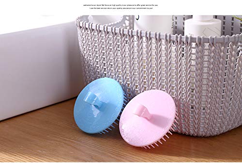Aroveea Hair Scalp Brush Dandruff Cleaning Brush Shower Scalp Shampoo Brush Scalp Massager Pack of 4(Green and Yellow) - color: Green