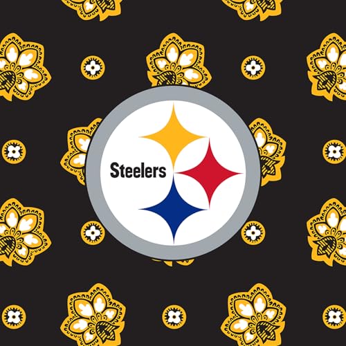 Vera Bradley Women's Cotton Nfl Medium Cosmetic Makeup Organizer Bag (Multiple Teams Available) - color: Black/Yellow Bandana with Pittsburgh Steelers, size: One Size