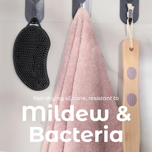 MainBasics Silicone Body Scrubber Dual-Sided, Black, Scalp | Shower Scrubber and Scalp Massager, Gentle Silicone Loofah Alternative for Deep Clean - color: Black, size: Scalp