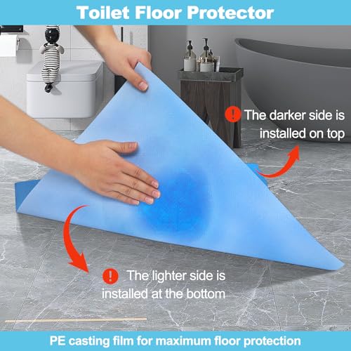Upgraded 25 Pack Disposable Toilet Mats,Super Absorbent Toilet Floor Protector from Urine,Disposable Toilet Floor Mat for Urine,U Shaped Toilet Mat for Urine,Around Toilet Floor Protector 24" x 22"