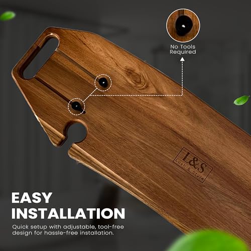 Lush & Style Premium Bathtub Tray Large 35x10 Inch, Acacia Wood Luxury, Waterproof, Non-Toxic, Adjustable Legs, No Tools Required,Caddy Tray,New Home Essenials Make sure to measure before 35 Inch Long