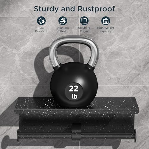 FORIOUS Double Toilet Paper Holder with Shelf, Wall Mount Tissue Roll Holder for Bathroom, 304 Stainless Steel Commercial Toilet Tissue Dispensers with Phone Shelf (1, Matte Black) - color: Matte Black