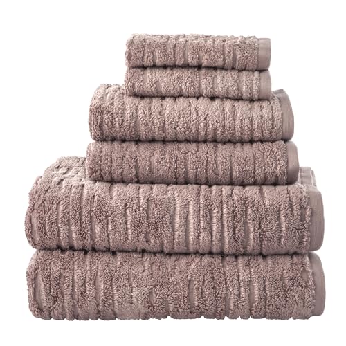 SKL Home CloudSoft Cotton Luxury 4-Piece Washcloth Set, Clay - color: Clay, style: Wash Cloths (Set of 4)