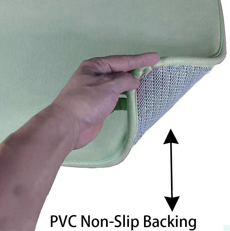 Madeals Memory Foam Toilet Mat and lid Cover Set with Toilet Tank Cover 3 Piece Toilet Set Sage Green - color: Sage Green