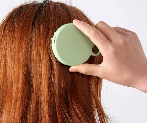 ASEANAO See You Always Hair Scalp Massager Shampoo Brush, Scalp Care Hair Wash Brush Silicone (Green)