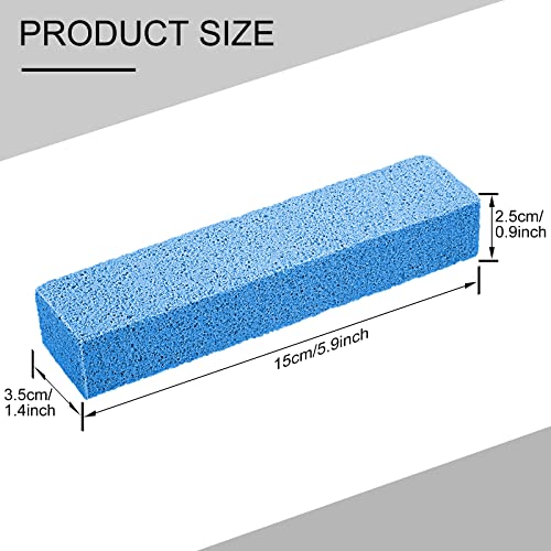 Norme 30 Pieces Pumice Stones for Cleaning Pumice Scouring Pad, Pumice Stick Cleaner for Removing Toilet Bowl Ring, Bath, Household, Kitchen, Pool, 5.9x1.4x0.9 Inch(Blue) - color: Blue