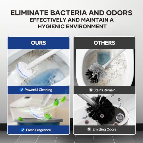30 Toilet Bowl Refills Fits for Clorox Toilet Brush, Upgrade 3-Layer Disposable Bowl Cleaner Refills for Bathroom Cleaning, 3X Cleaning Power, No Falling Apart - size: 1 Count (Pack of 30)