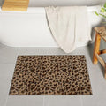 Bath Rugs Leopard Print Bath Mats for Bathroom Cheetah Fluffy Rug 16X30 Inch Small Bath Mat Non Slip Bath Rug Washable Bath Mat Shower Rug for Sink Shower Vanity (Leopard Print, 16x30inch) - size: 1'4" x 2'6" (Rectangular)