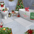 Bathroom Rugs Sets 2 Piece, Luxury Chenille Bath Mat Set, Soft Plush Anti-Slip Bath Rug + U-Shaped Toilet Mat. Microfiber Shaggy Carpet, Super Absorbent (24” x 36” & 20” x 24” U, White) - color: White, size: 2 Piece Set - Large