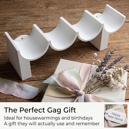 Poop Toilet Paper Holder Stand with Shelf, 3D Printed Funny Bathroom Decor, White Cute Quirky Wall-Mounted Storage for Toilet Paper Rolls, Ideal Gift for Boys and Girls