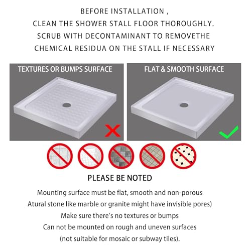 Yimobra Square Shower Floor Mat Non Slip, 21"X21" Machine Washable Bath Tub Mat, Soft on Feet, Bathmat with Drain Holes and Suction Cups, Fast Draining, Black - color: Black, size: 21 X 21 Inch