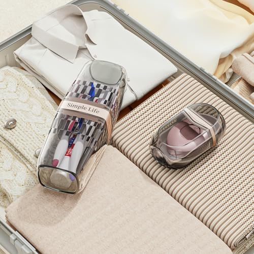 VITVITI Travel Soap Case Container, Portable Toothbrush Travel Case Dish Tray, 7.88 Inch Toothpaste Traveling Toothbrush Holder Set with Cover for Trip/Bathroom/Camping, Gray - color: Gray