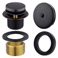 Brass Tip-Toe Tub Drain Kit, Oil Rubbed Bronze Tub Drain and Overflow Kit with Single Hole - color: Oil Rubbed Bronze, style: 1-hole