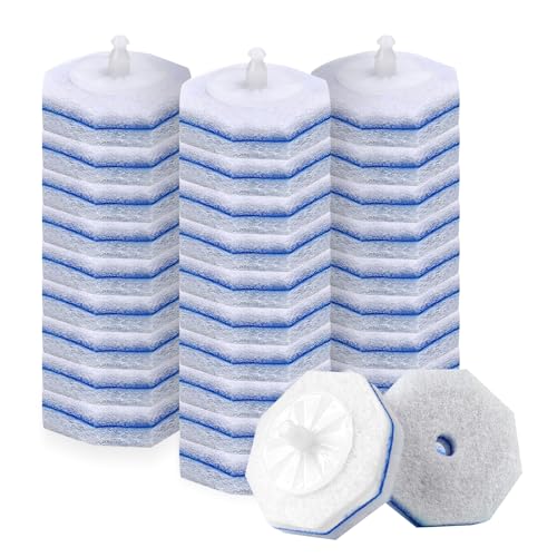 30Pcs Disposable Toilet Wand Refills Compatible with Clorox Toilet Wand. Easy Cleaning Toilet Bowl Fiber Wand Heads Compatible with Most Toilet Brushes