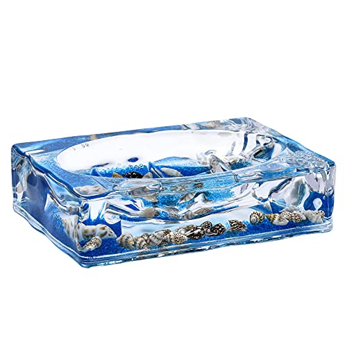 LOCCO DECOR 5 Piece Acrylic Liquid 3D Floating Motion Bathroom Vanity Accessory Set Shell - size: 5-piece, style: Shell
