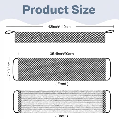 Yiclick Dual-Textured Exfoliating Washcloth Towel - Back Scrubber for Use in Shower Bath, Exfoliating Body Scrubber Exfoliator, Japanese Exfoliate Loofah Lufa Sponge Wash Cloth for Women Men - color: Grey