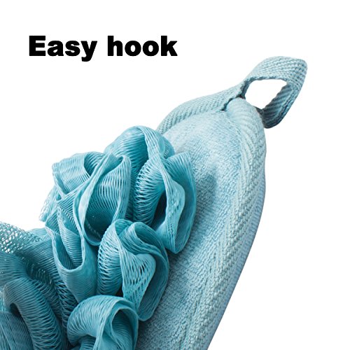 3 Pack Body Sponge Brushes Pouf Mesh Brush Shower Glove with Flower Bath Ball