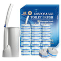 Disposable Toilet Brush,Toilet Bowl Cleaner,Wall Mounted Toilet Bowl Brush with 36 Refills for Deep Toilet Cleaning,Toilet Brush and Holder Set for Hygienic Bathroom Maintenance(White) - style: White-Toilet brush+36 refills