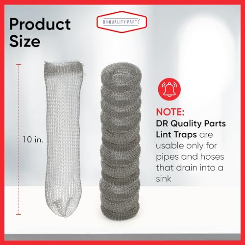 Washing Machine Lint Trap – Stainless Steel Hose Filter, Mesh Drain Catcher, Washer Sock Lint Remover, Rust-Free Snare Laundry Filter with Nylon Cable Ties, 29cmx6.5cm – 50-Pack - style: Pack of 50