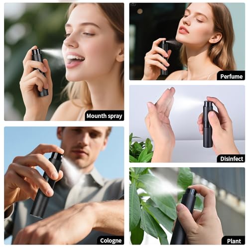 Perfume Travel Refillable Atomizer 8ML (3PCS) - Empty Cologne Spray Bottle, Portable & Leakproof Sprayer for Travel (Black, golden, Silver) - color: Black, golden, Silver