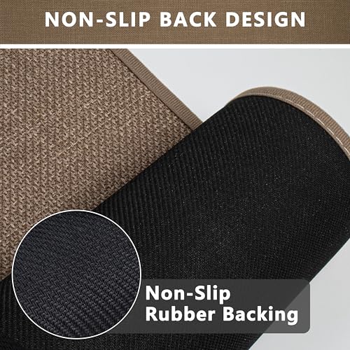 Large Bathroom Rugs Runner Bathroom Mat Quick Dry, Non Slip Bath Mat, Machine Washable Rugs 17"x 47", Camel, Thin Bath Mat Fit Under Door - color: Dark Beige, size: Runner(17"x47")