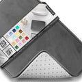 Clara Clark Bathroom Rugs, Velvet Memory Foam Bath Mat, Non-Slip, Machine Washable Bath Rugs - Dries Quickly, Ultra Soft Plush Bath Mats for Bathroom, 17 x 24, Grey - color: Dark Grey, style: 17 x 24