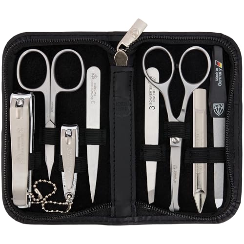 3 Swords Germany – MEN's kit - manicure pedicure beard ear ALL IN ONE - stainless steel tools - color: BLACK - MEN EDITION