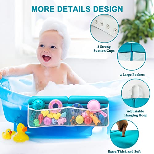Baby Bath Kneeler and Elbow Rest Pad Set, Bathtub Kneeling Pad, Baby Accessories for Bath, Relieve Your Knees and Elbows - color: Deepblue