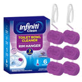 Toilet Bowl Cleaner Rim Hanger, 6 Count Automatic Bowl Toilet Cleaner, Cleans and Freshens Toilet Bowl, 7 Month (Lavender)