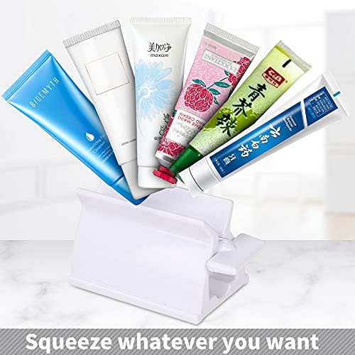LONGFITE Toothpaste Squeezer Roller and Dispenser Large Stand Holder Multipurpose for Tube Items, 2 Pack