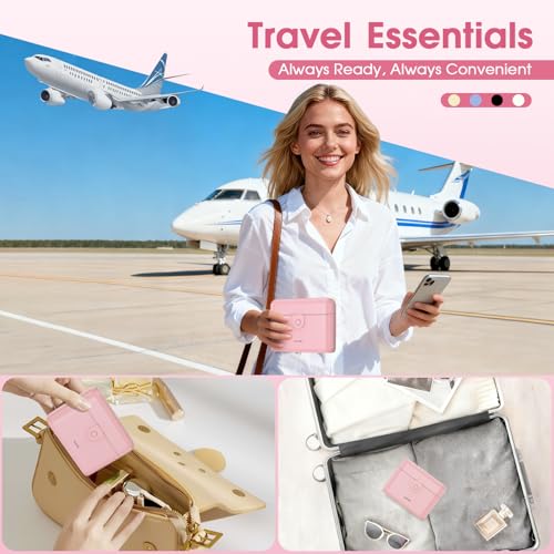 Travel Bottles with Case, 4x2oz TSA Approved, Leak-Proof, Press to Unlock, Compact & Portable Travel Toiletries (Pink) - color: Pink