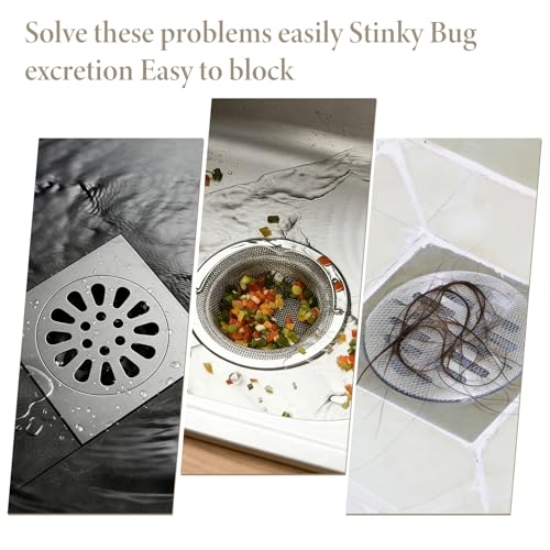 2 Pcs Floor Drain Plug, Floor Drain Cover Silicone Tub Stopper for Kitchen, Bathroom and Laundry 7.8x7.8 Inch Grey