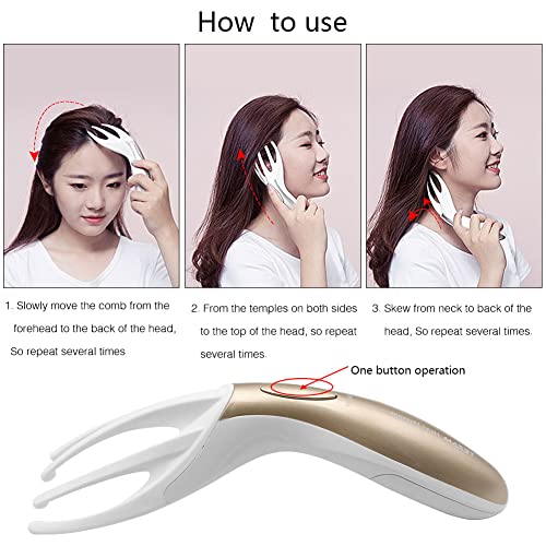 Electric Head Massager Neck Massage Octopus Scalp Stress Relax Spa Therapy Healing, Soft Resin Finger Gripper Claw Electronic Head Spa Vibration Scalp Massage Tool