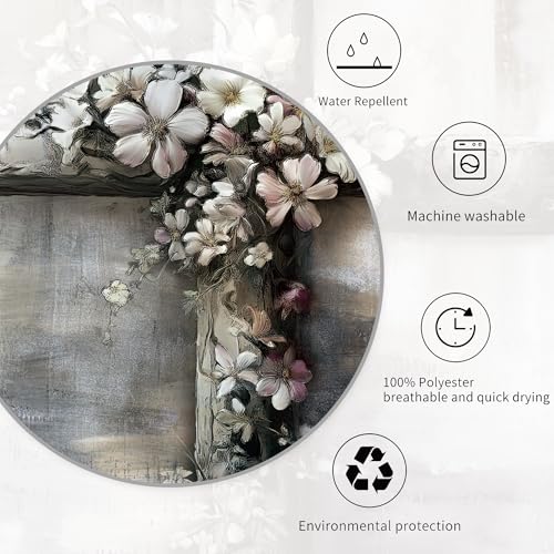 Miyotaa Abstract Cross Bless Shower Curtain Set 60Wx71H Inches Farmhouse Rustic Minimalist Neutral Brush Stroke Waterproof Bathroom Curtain with 12 Hooks - color: Rustic Cross, size: 60"W x 71"L (Pack of 1)