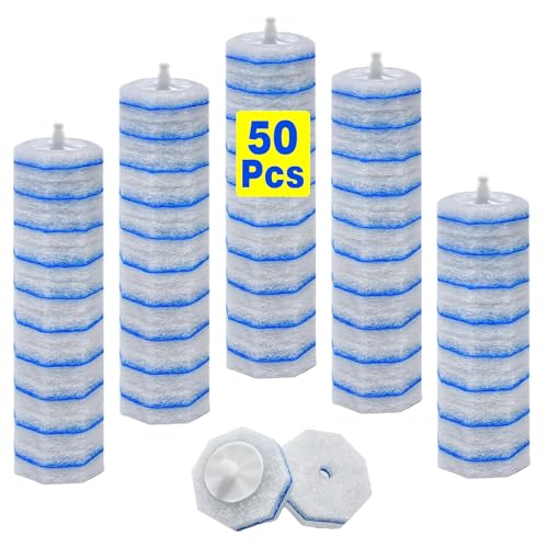 2X Cleaning Power Upgrade Formula Toilet Bowl Refills, Fits for Clorox, 50 Count Disposable Toilet Bowl Refills - No Falling Apart, Fits Most Brand Brushes for Bathroom Cleaning - size: 1 Count (Pack of 50)