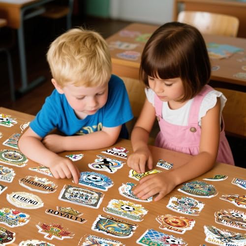 100 Pcs World Cup Football Soccer Stickers Soccer Sports Sticker Set for Adults World Cup Soccer Vinyl Waterproof Stickers for Water Bottles Laptops Bike Car Motorcycle Skateboard - style: Soccer03