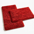 RUN HELIX Bathroom Rugs, Chenille Bath Mat, Non-Slip, Machine Washable Bath Rugs - Ultra Soft Bath Mats, Dries Quickly, Bathroom Rug Set of 2 Red Batroom Mats Set-32x20+24x16 Inch Christmas Rug - color: Red, size: 32"L x 20"W + 24"L x 16"W