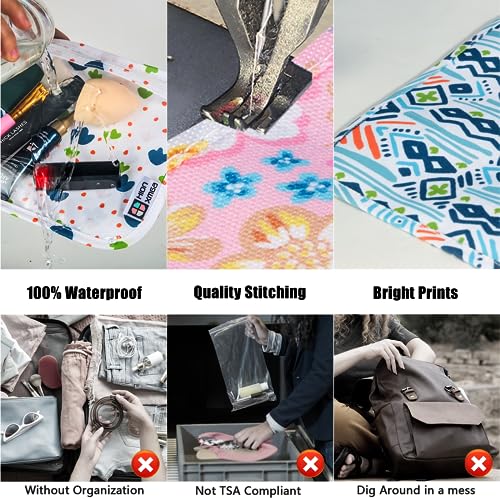 HIONXMGA TSA Approved Toiletry Bag, Set of 3 Clear Travel Toiletry Bag Quart Size Zipper Travel Pouch, Waterproof Makeup Cosmetic Bag for Women Men Kids Toiletries Carry on, Arrow a - color: Arrow a