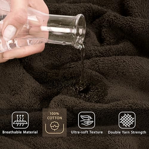 Cotton Paradise 100% Cotton Turkish Towel, Soft Absorbent Quick Dry, 40x80 Oversized Bath Sheet Towel, Chocolate Brown - color: Chocolate Brown, size: 1 PC 40x80"